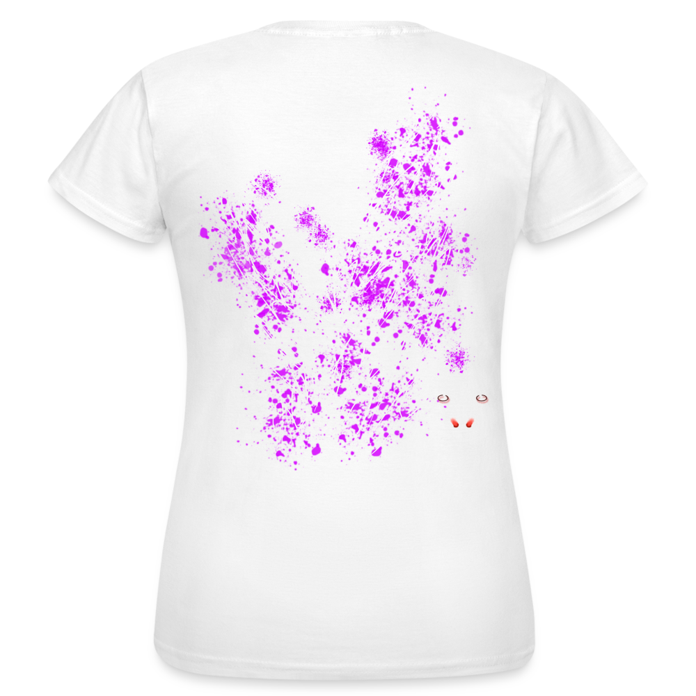 Women T-Shirt Pink Wings - Weiß