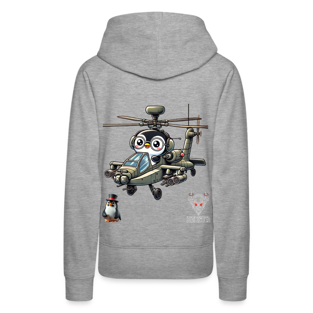 Women Hoodie KasPenguin in Apache - Grau meliert