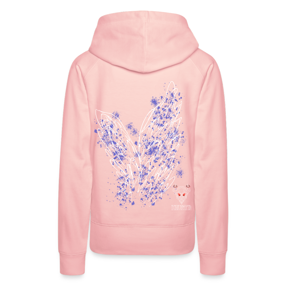 Women Hoodie Light Blue Wings - Kristallrosa