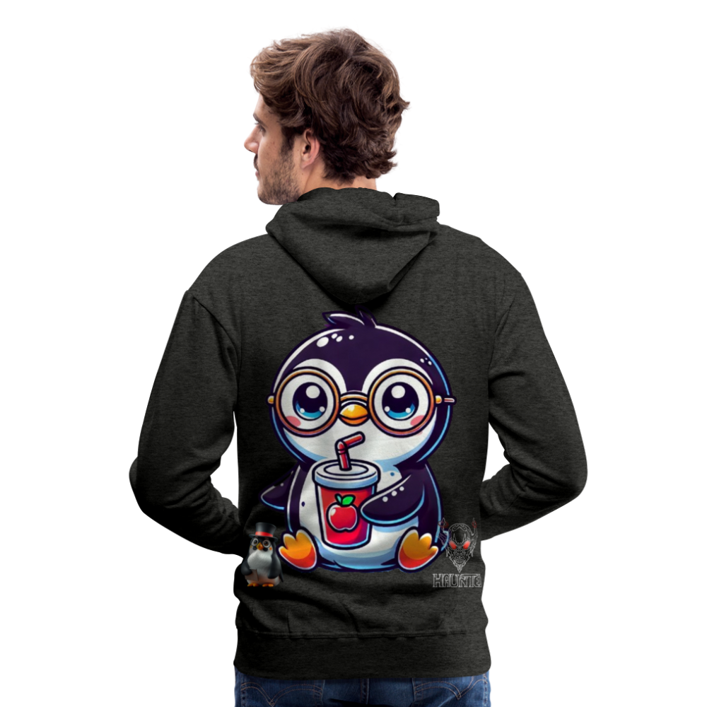 Men Hoodie KasPenguin with Drink - Anthrazit