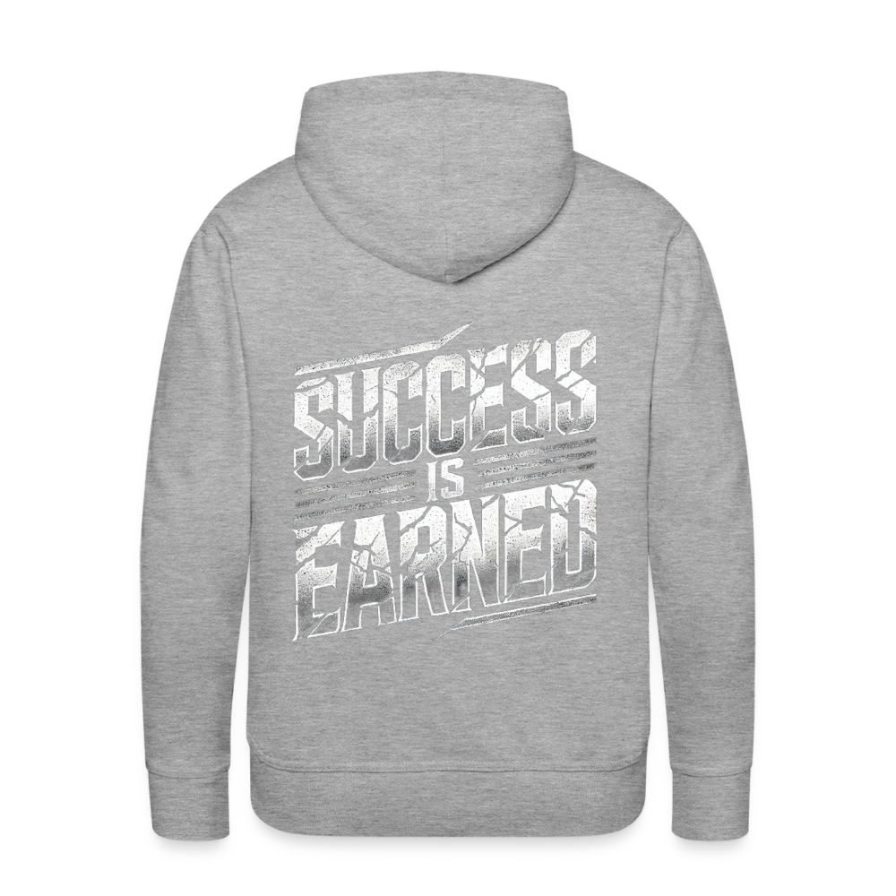 Men Hoodie Success is Earned - Grau meliert