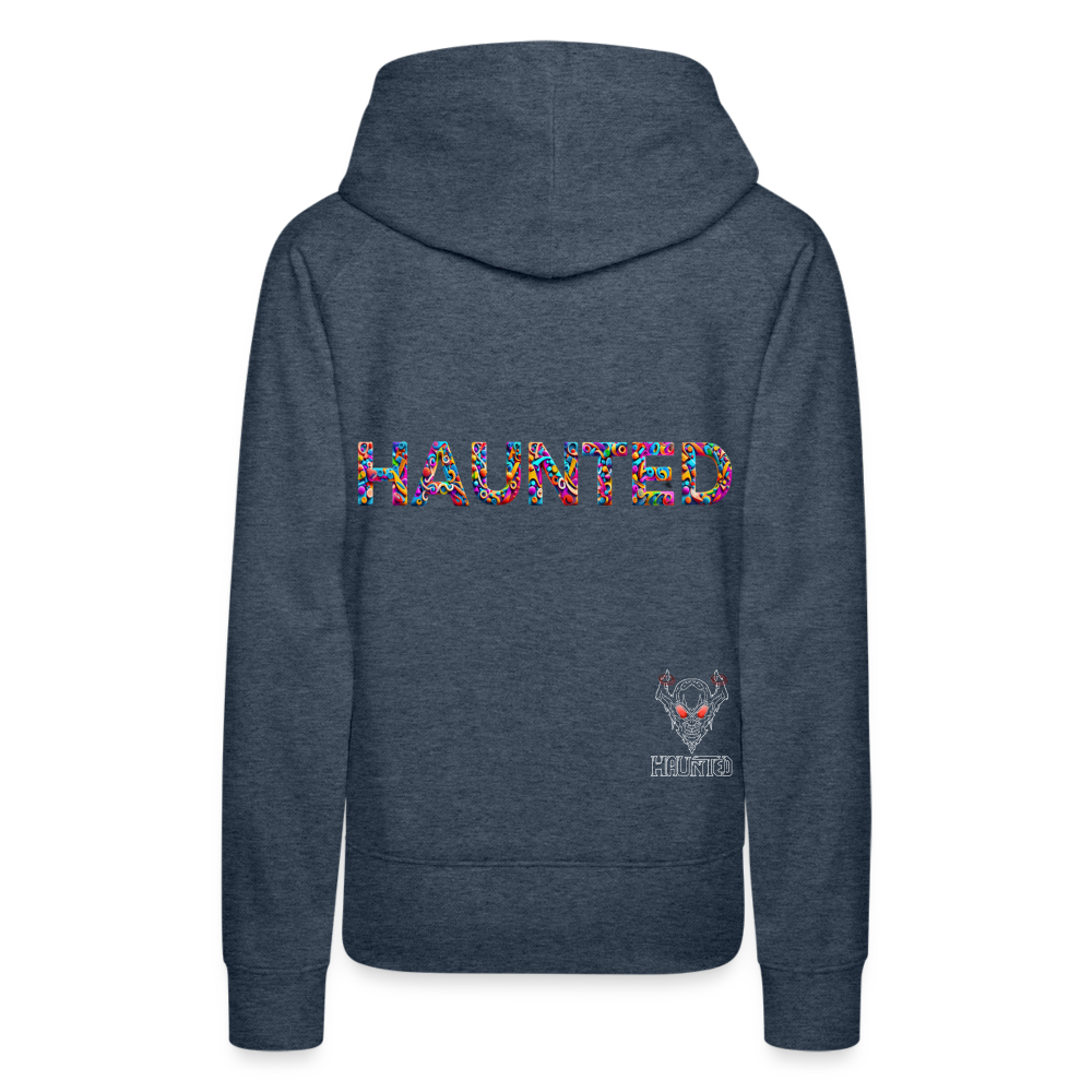 Women Hoodie Haunted Doodle Dreams - Jeansblau