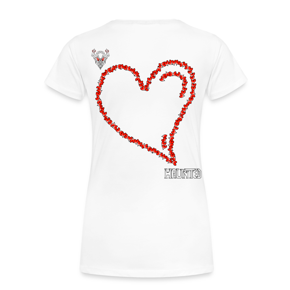 Woman T-Shirt Hearts Dark - Weiß