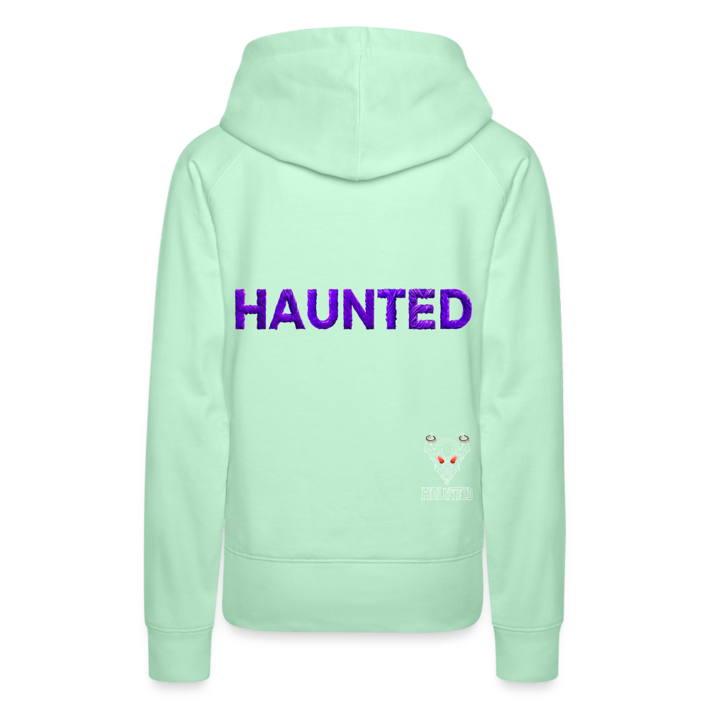 Women Hoodie Enchanted Velvet Mist - helles Mintgrün