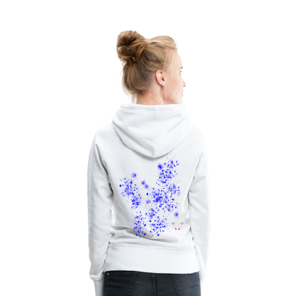 Women Hoodie Blue Wings - Weiß