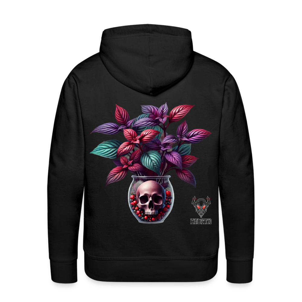 Men Hoodie Skull Bloom Vase - Schwarz