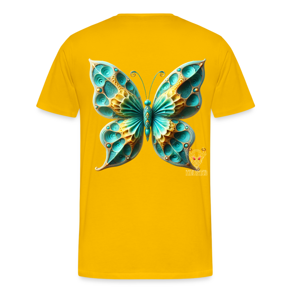 Men T-Shirt Aqua Wing Symphony - Sonnengelb