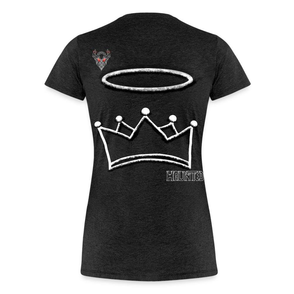 Woman T-Shirt Crown and Ring Light - Anthrazit