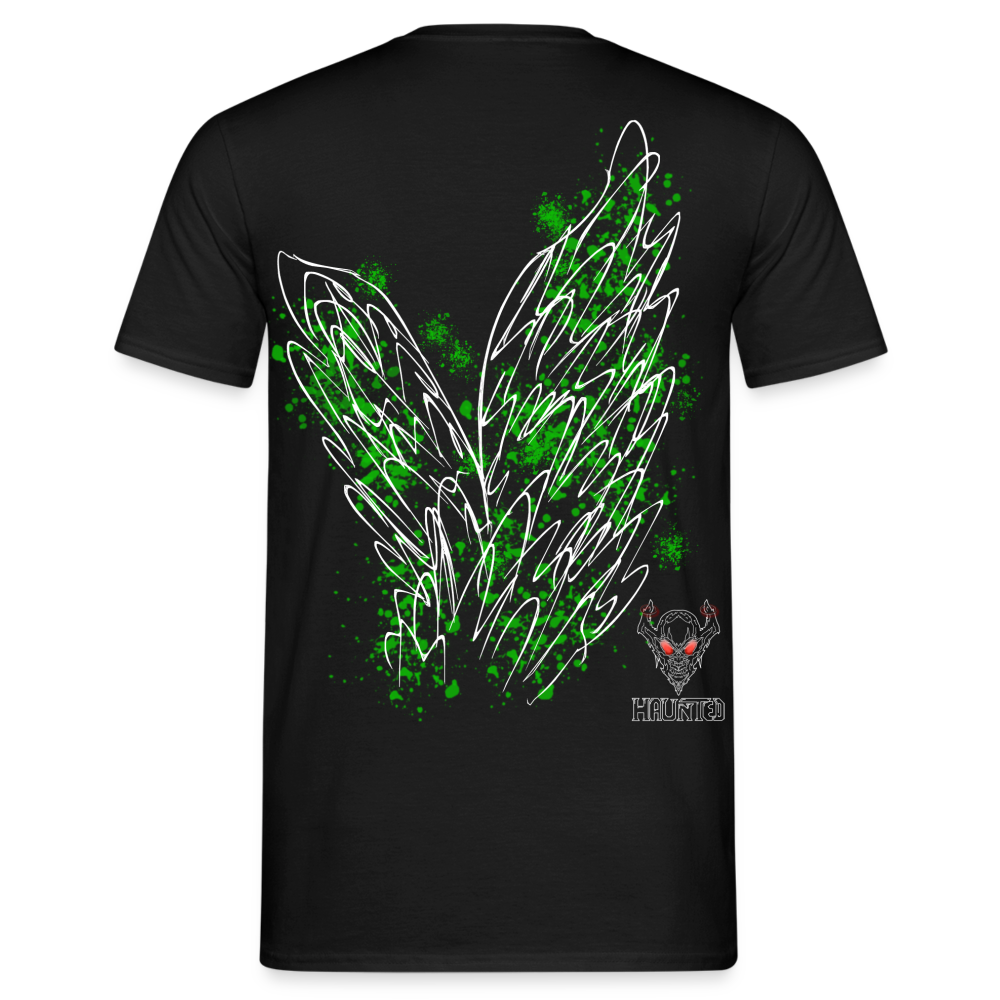 Men T-Shirt Green Wings - Schwarz