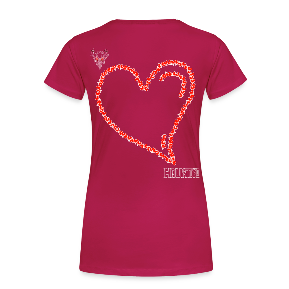 Woman T-Shirt Hearts Light - dunkles Pink