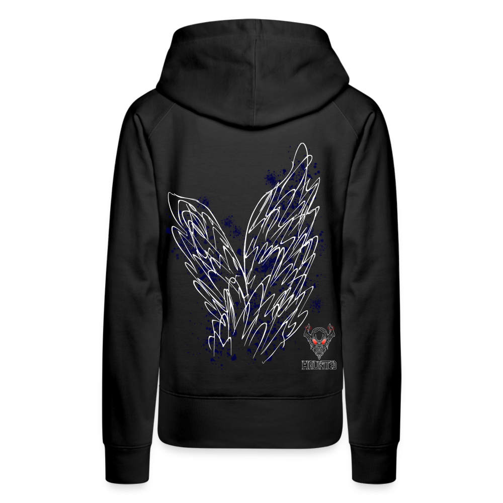 Women Hoodie Dark Blue Wings - Schwarz