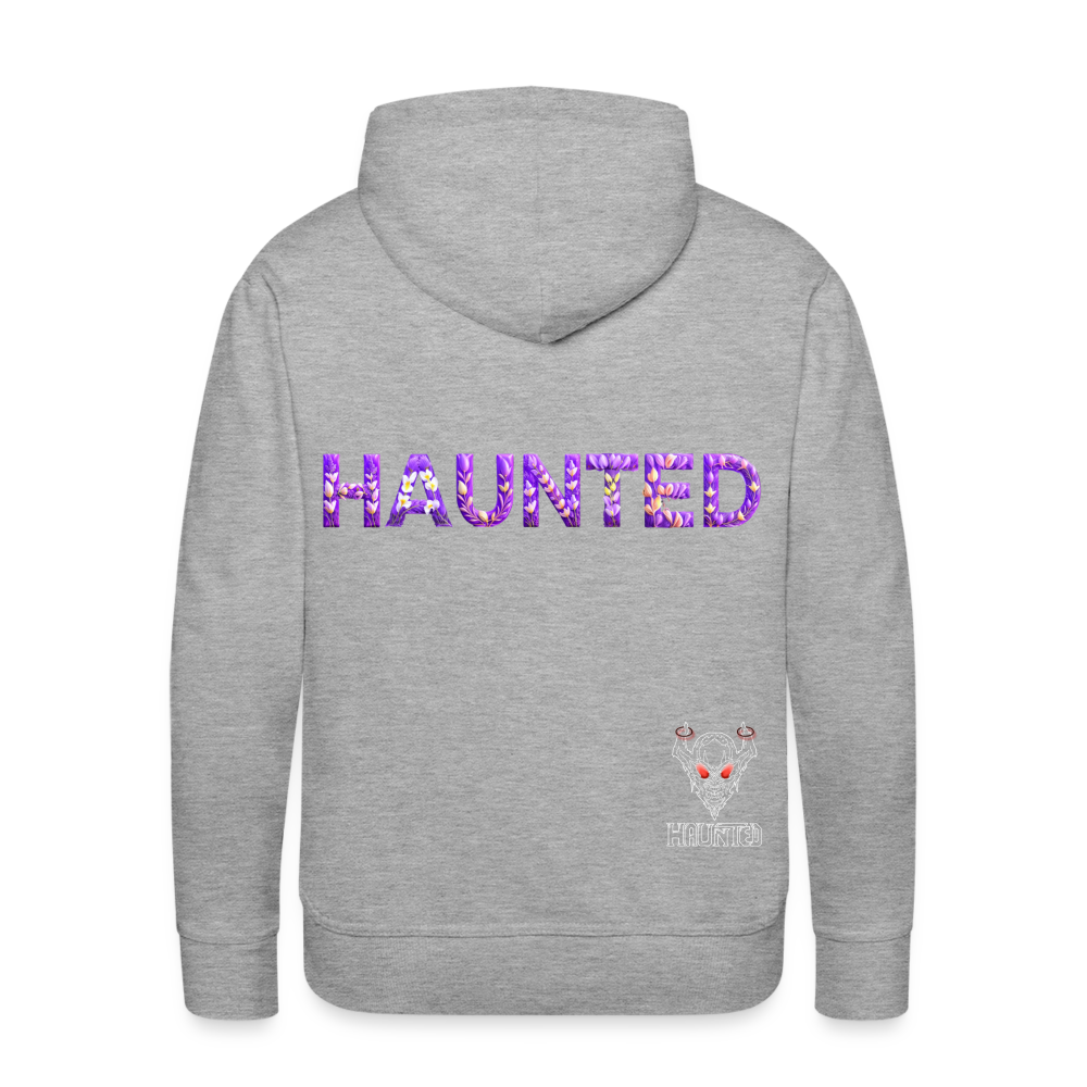 Men Hoodie Lavender Bloom Essence - Grau meliert