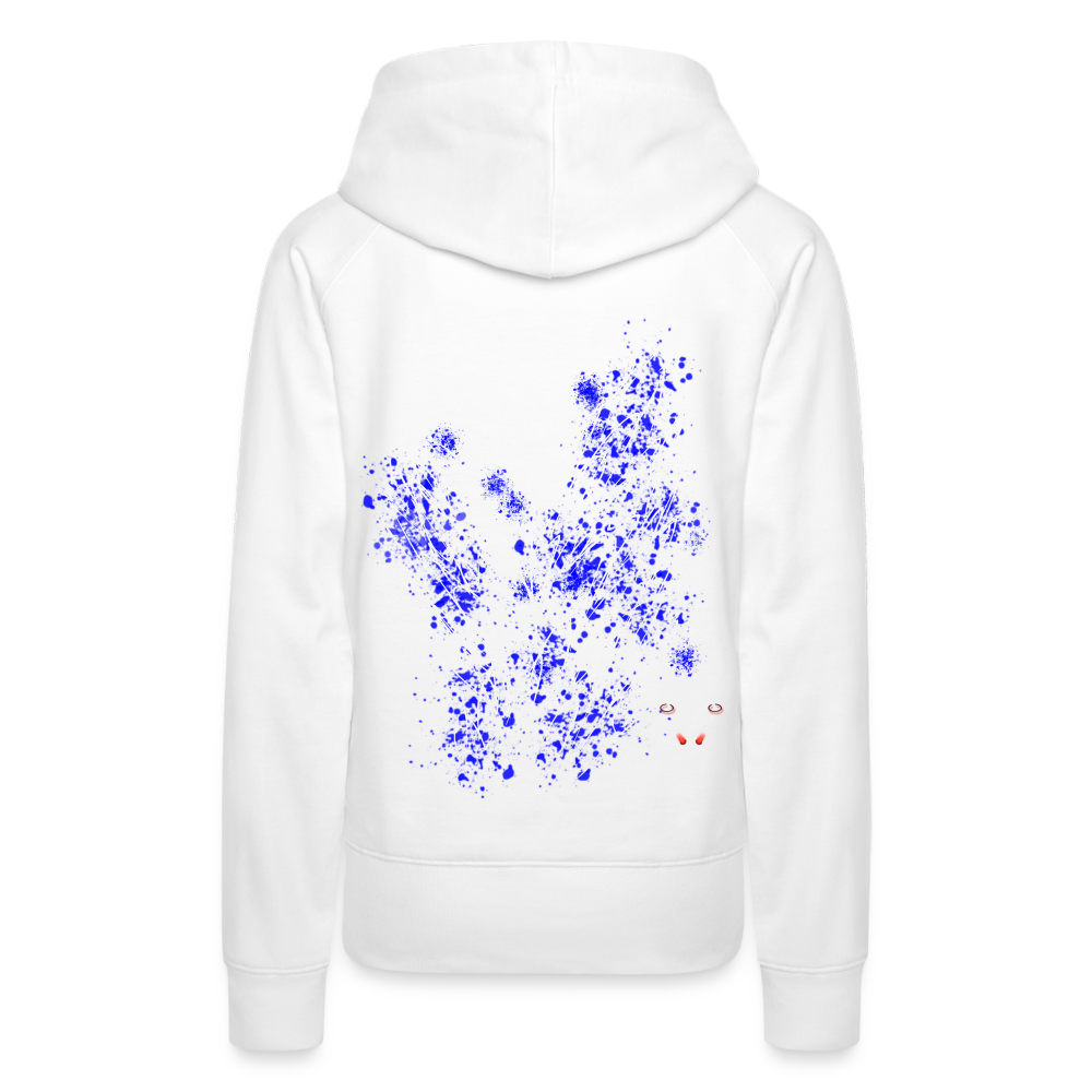 Women Hoodie Blue Wings - Weiß