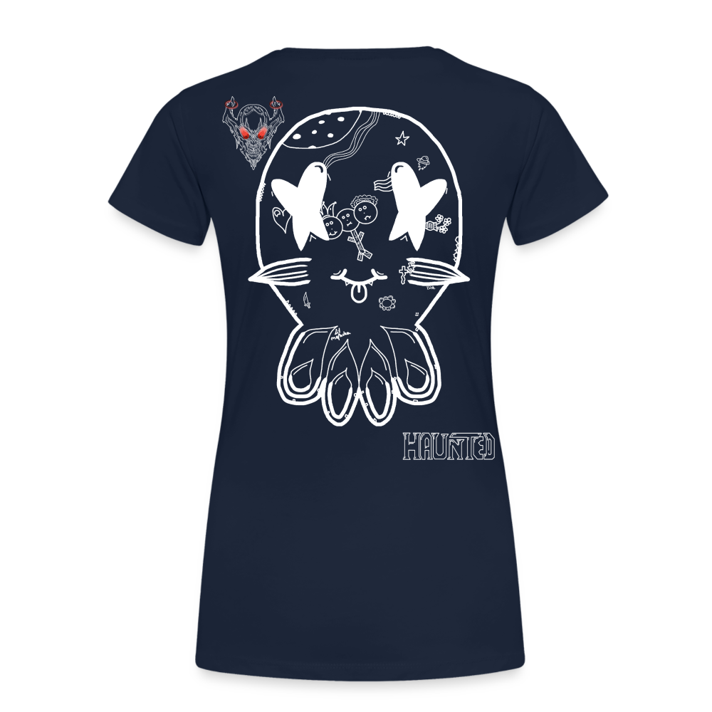 Woman T-Shirt Ghost Doodle - Navy