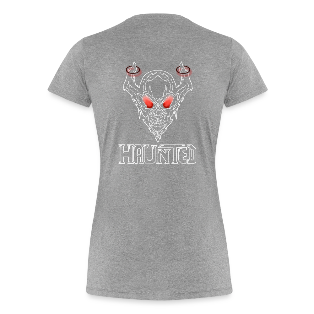 Women T-Shirt Deamon White - Grau meliert