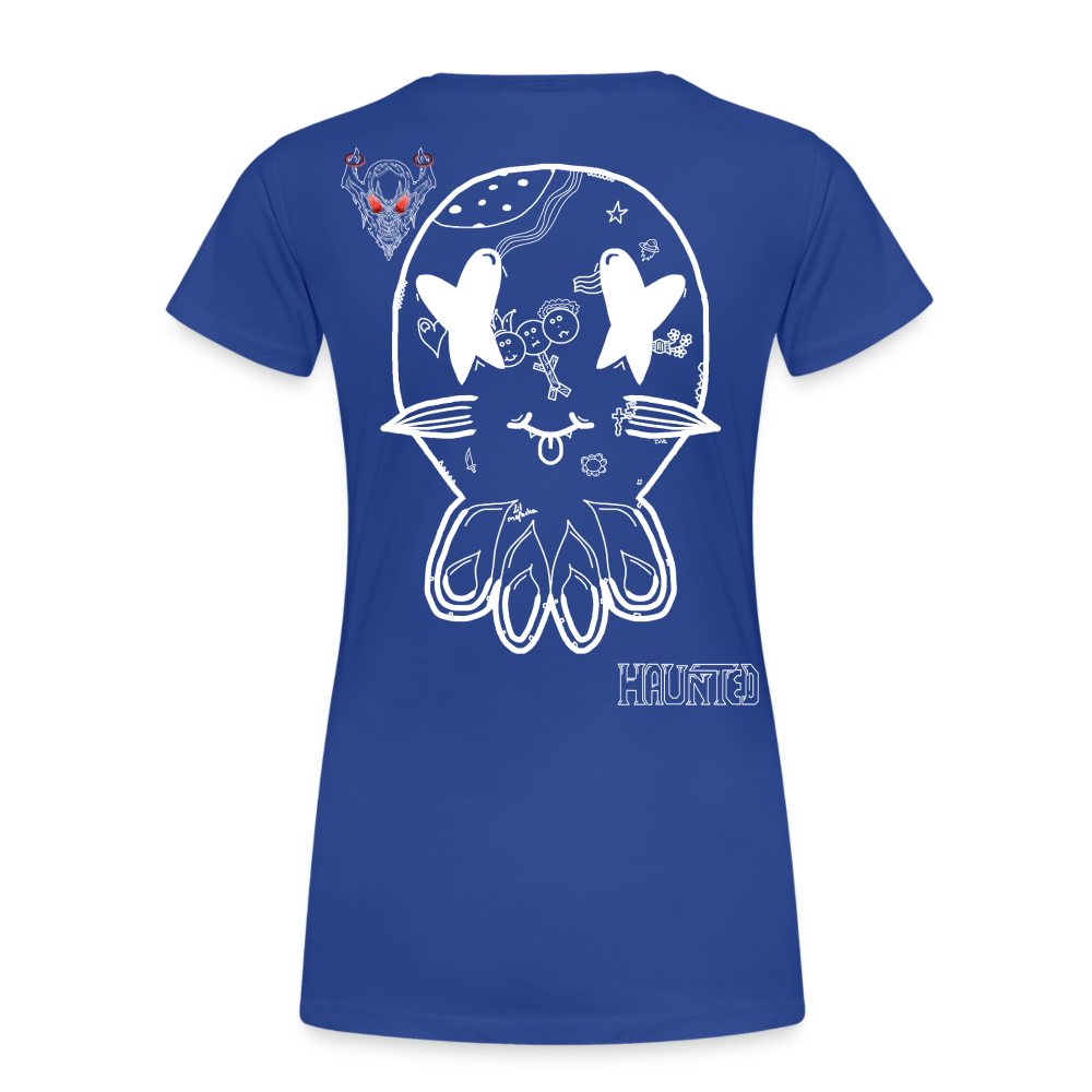 Woman T-Shirt Ghost Doodle - Königsblau