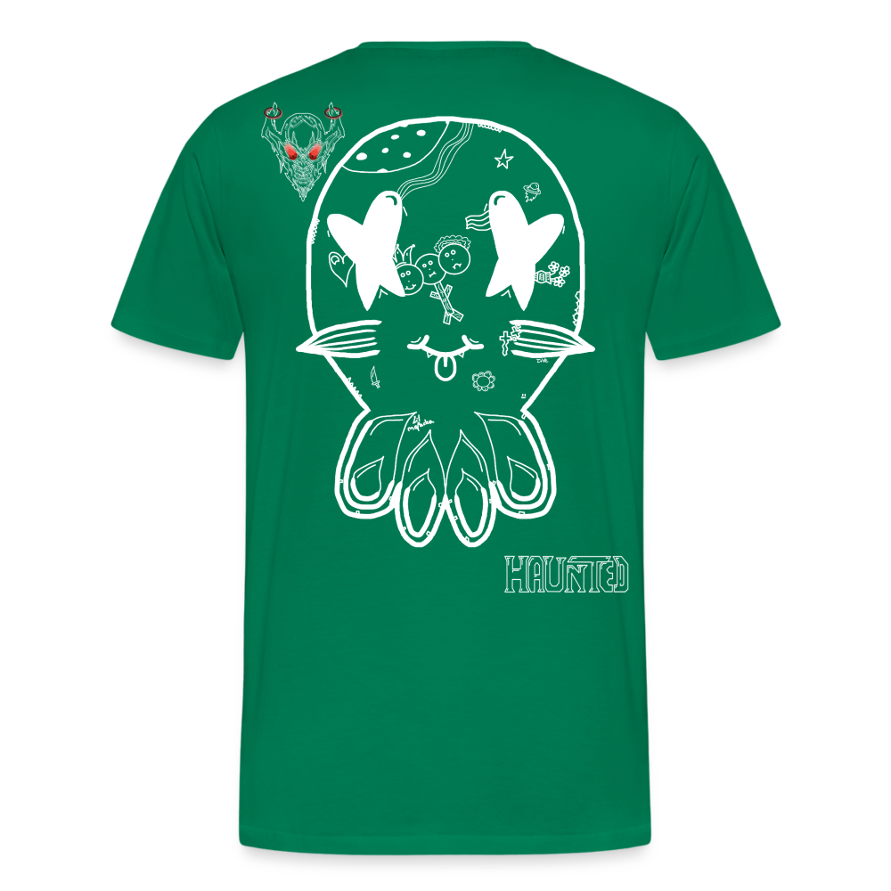 Man T-Shirt Ghost Doodle Light - Kelly Green