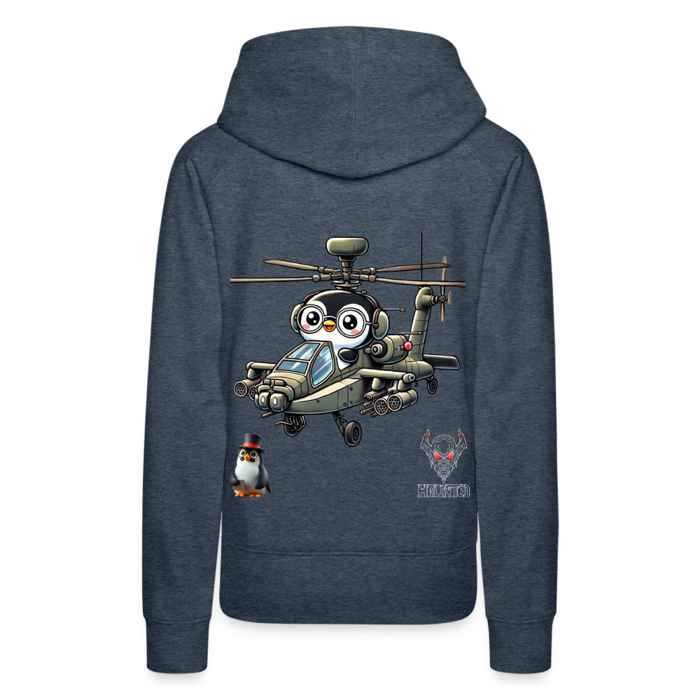 Women Hoodie KasPenguin in Apache - Jeansblau