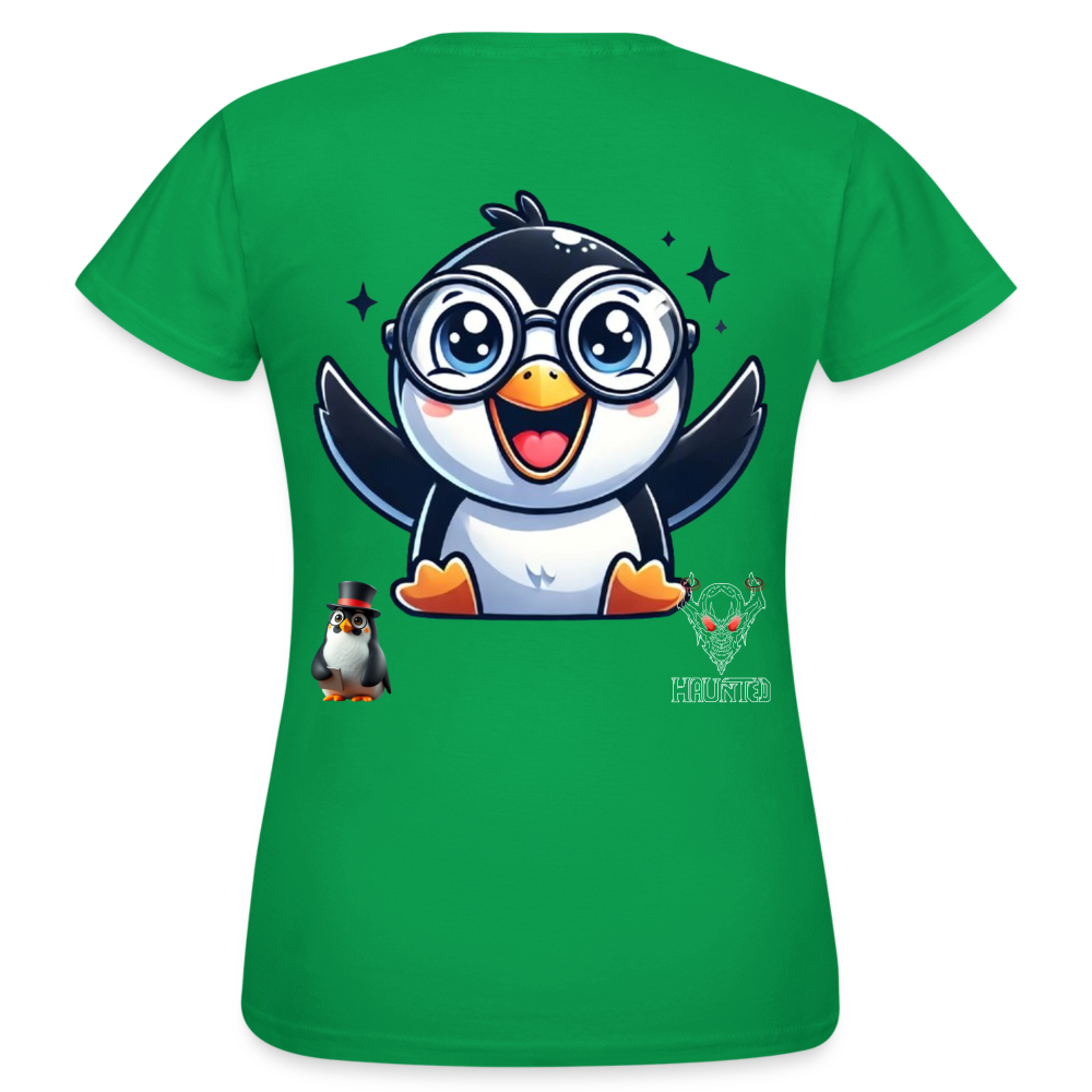 Women T-Shirt KasPenguin Happy - Kelly Green