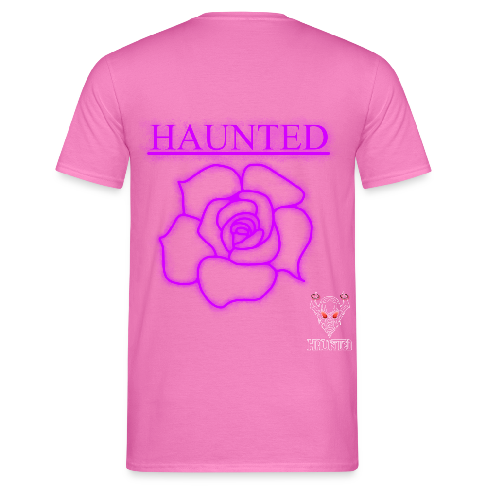Men T-Shirt Pink Neon Rose - Pink