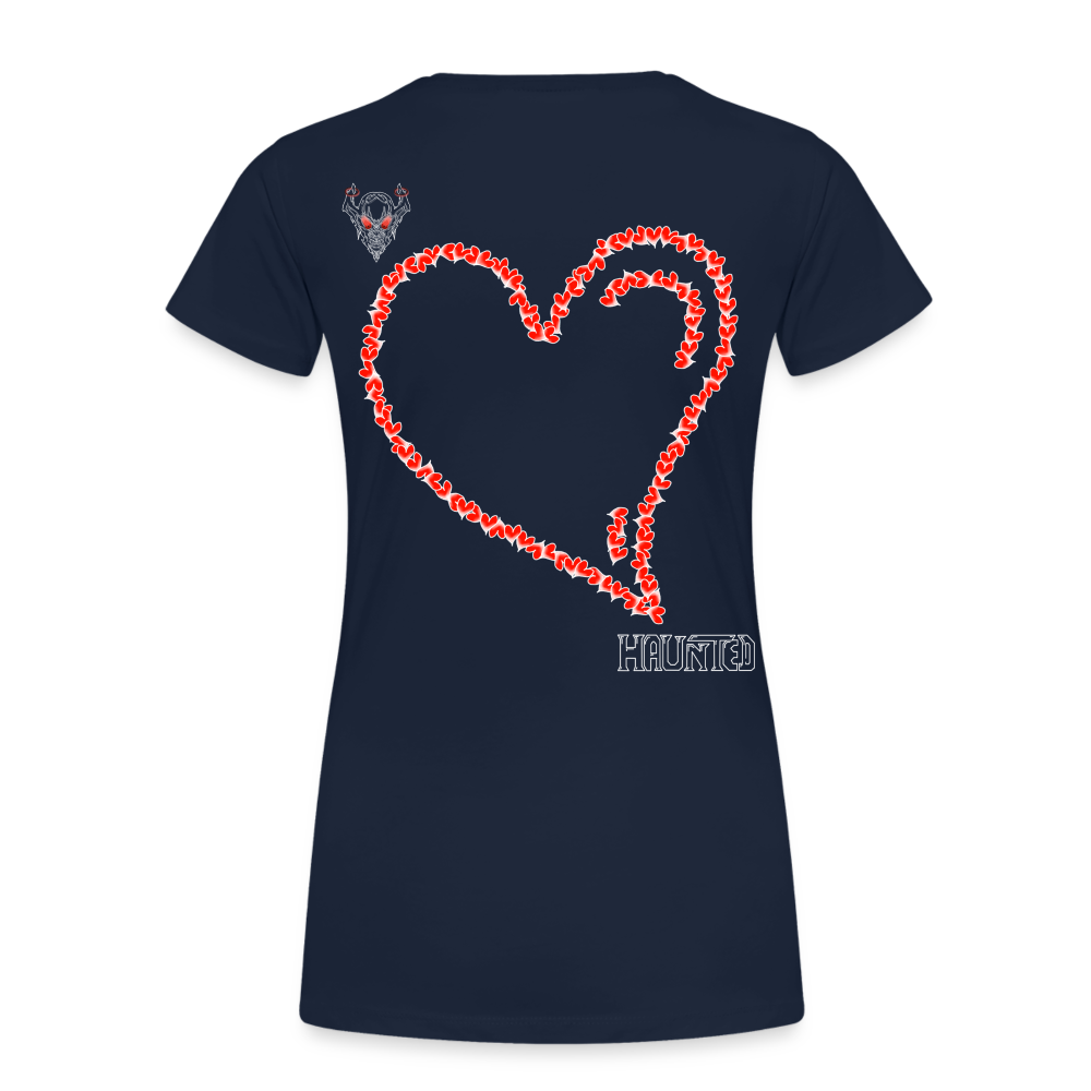 Woman T-Shirt Hearts Light - Navy