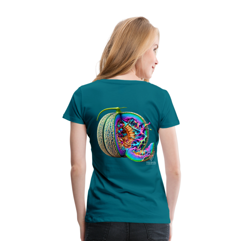 Woman T-Shirt Neon Melon Art - Divablau