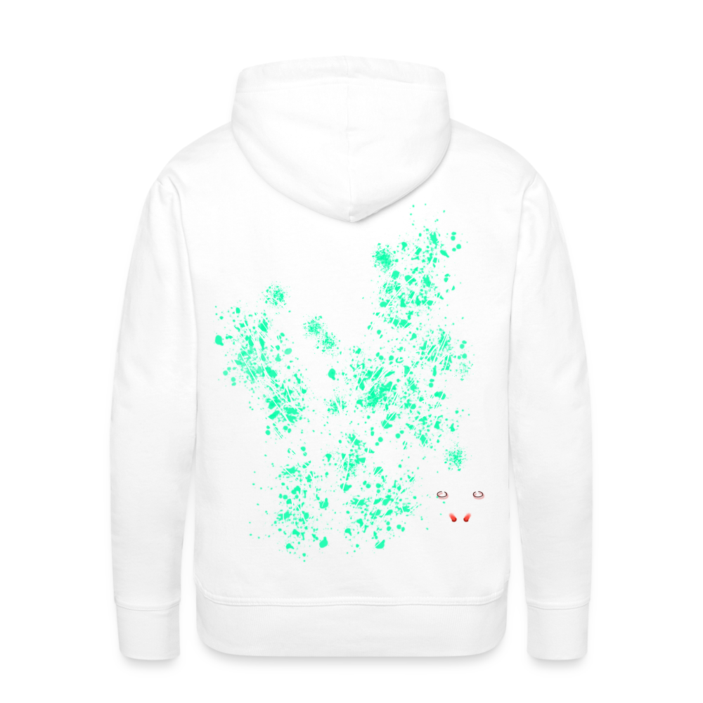 Men Hoodie Turquoise Wings - Weiß