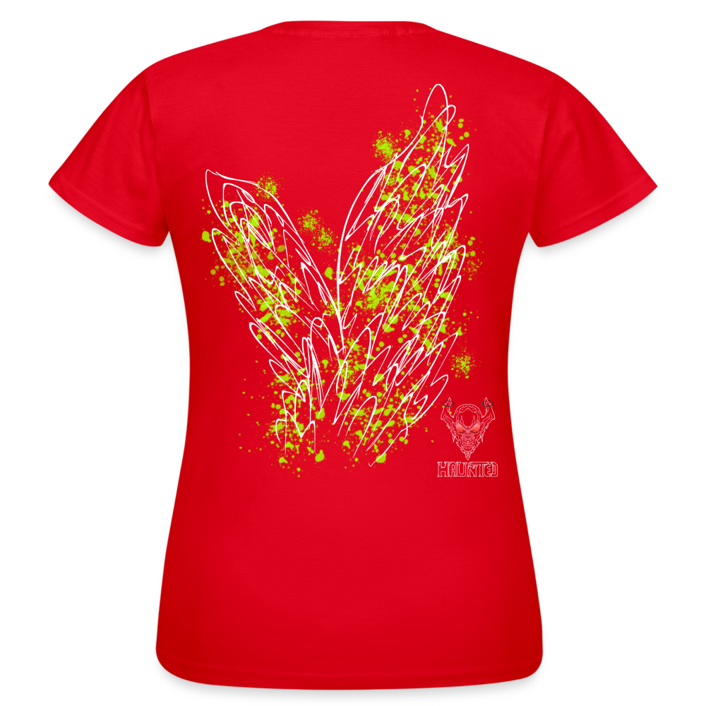 Women T-Shirt Poison Green Wings - Rot