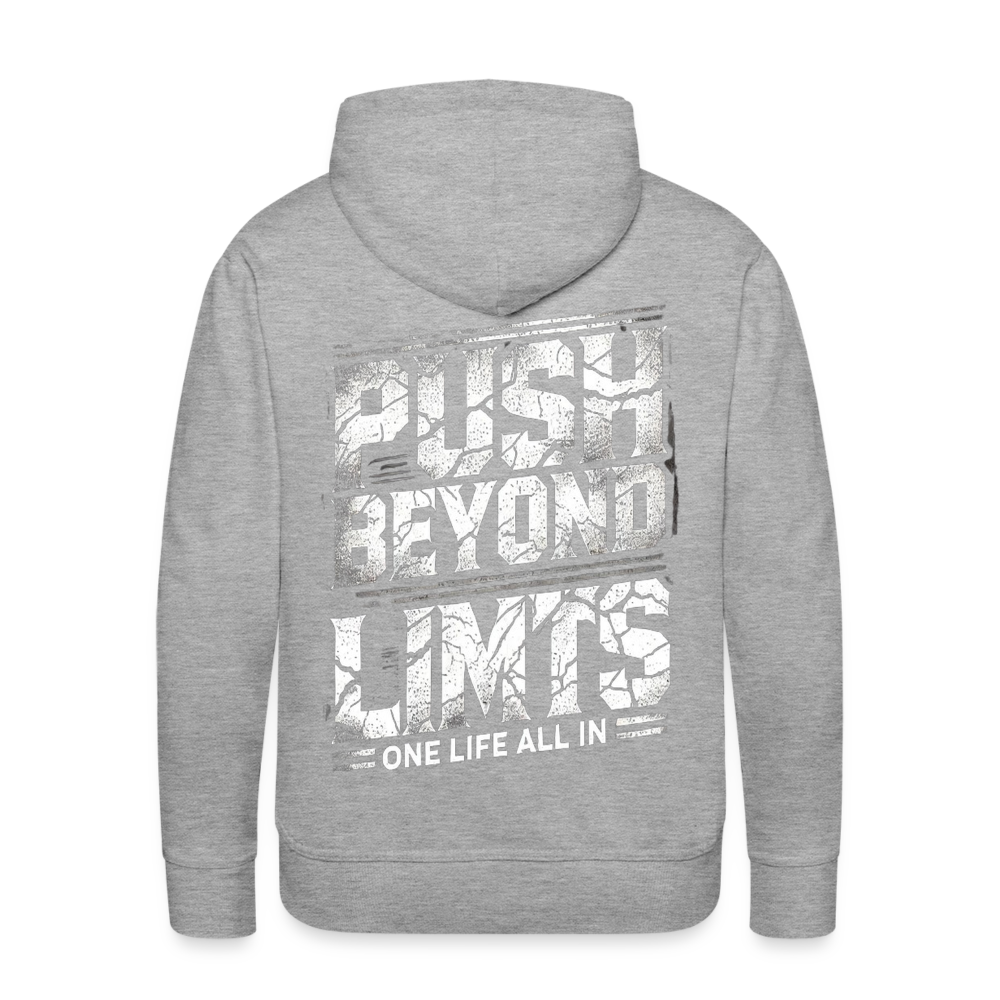 Men Hoodie Push Beyond Limits - Grau meliert