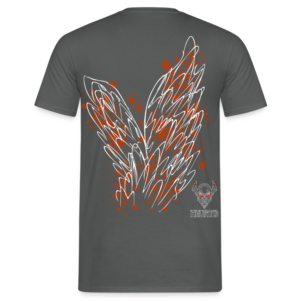 Men T-Shirt Orange Wings - Anthrazit