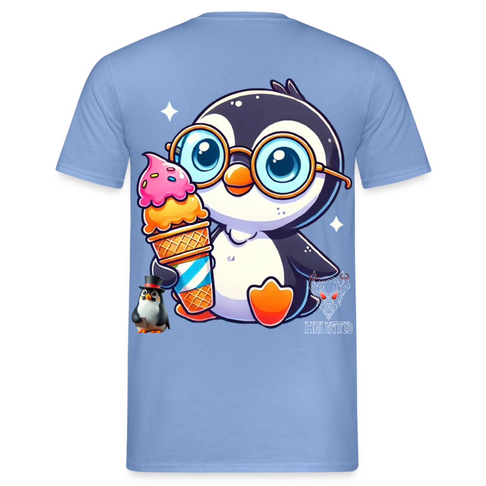 Men T-Shirt KasPenguin with Ice - carolina blue
