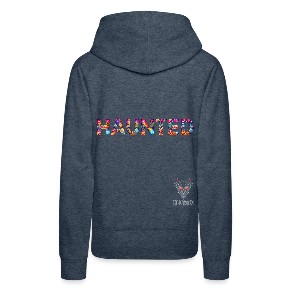 Women Hoodie Tropical Glow Essence - Jeansblau