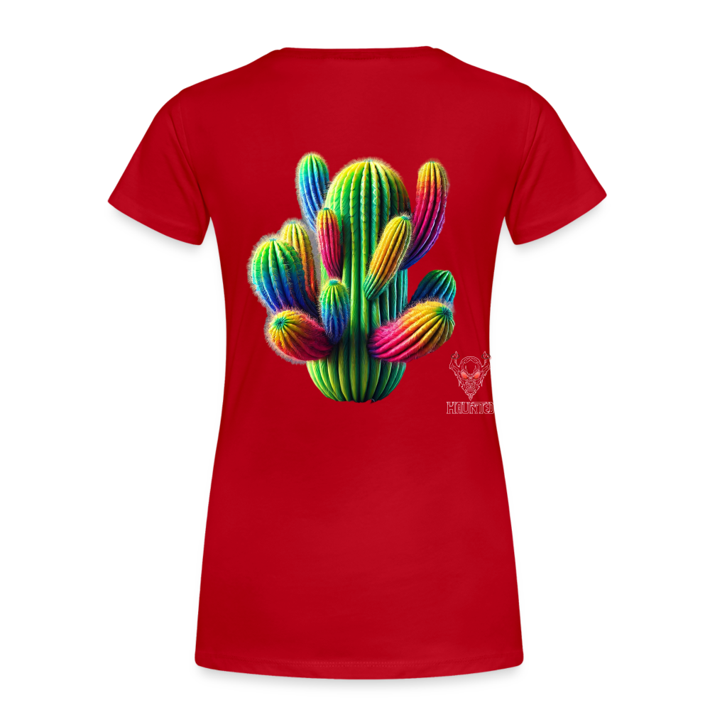 Woman T-Shirt Prismatic Cactus Bloom - Rot