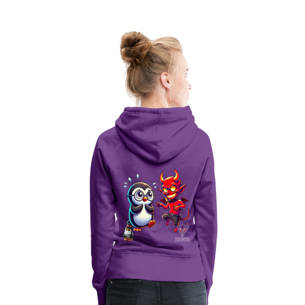 Women Hoodie Dancing with Devil - Purple
