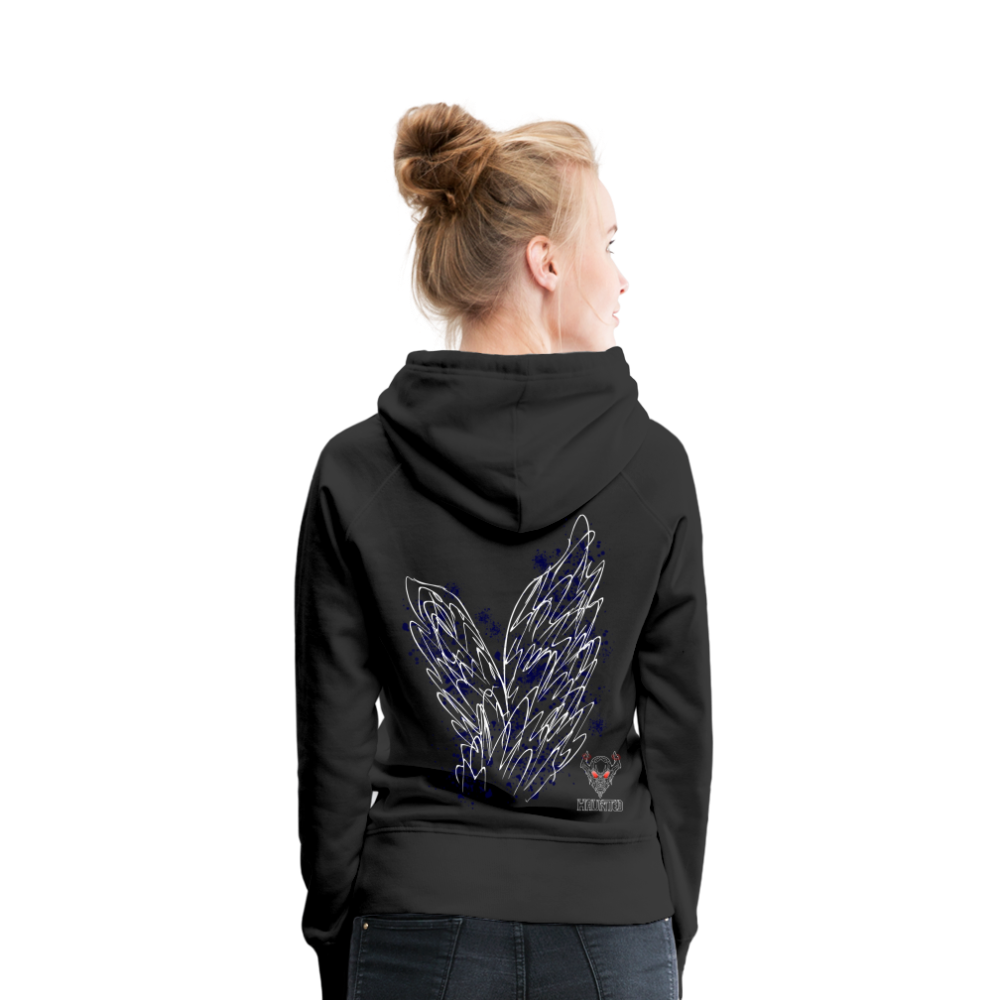Women Hoodie Dark Blue Wings - Schwarz