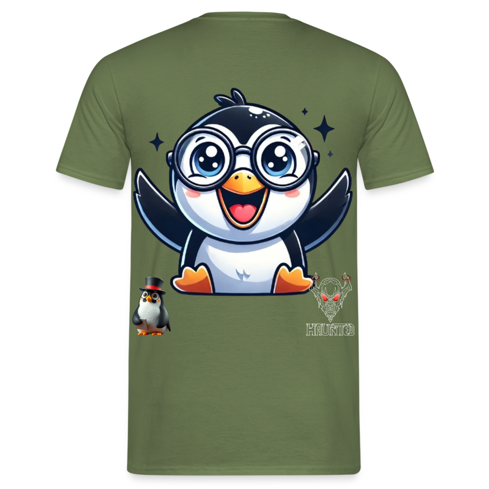 Men T-Shirt KasPenguin Happy - Militärgrün