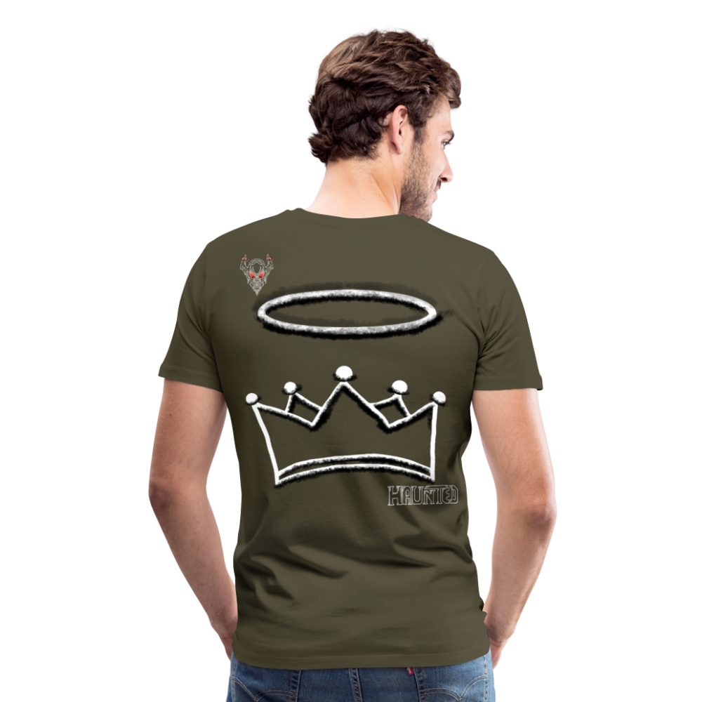 Man T-Shirt Crown and Ring Light - Khaki