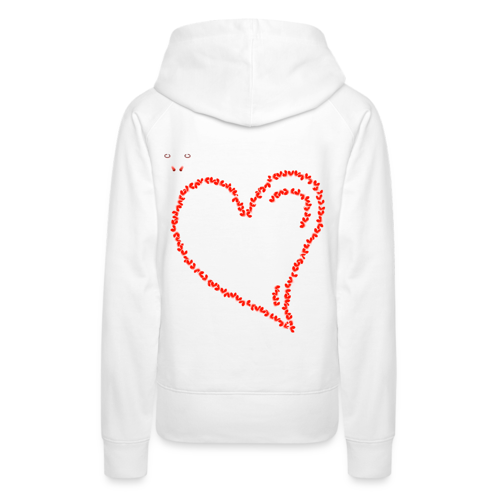 Woman Hoodie Hearts Light - Weiß