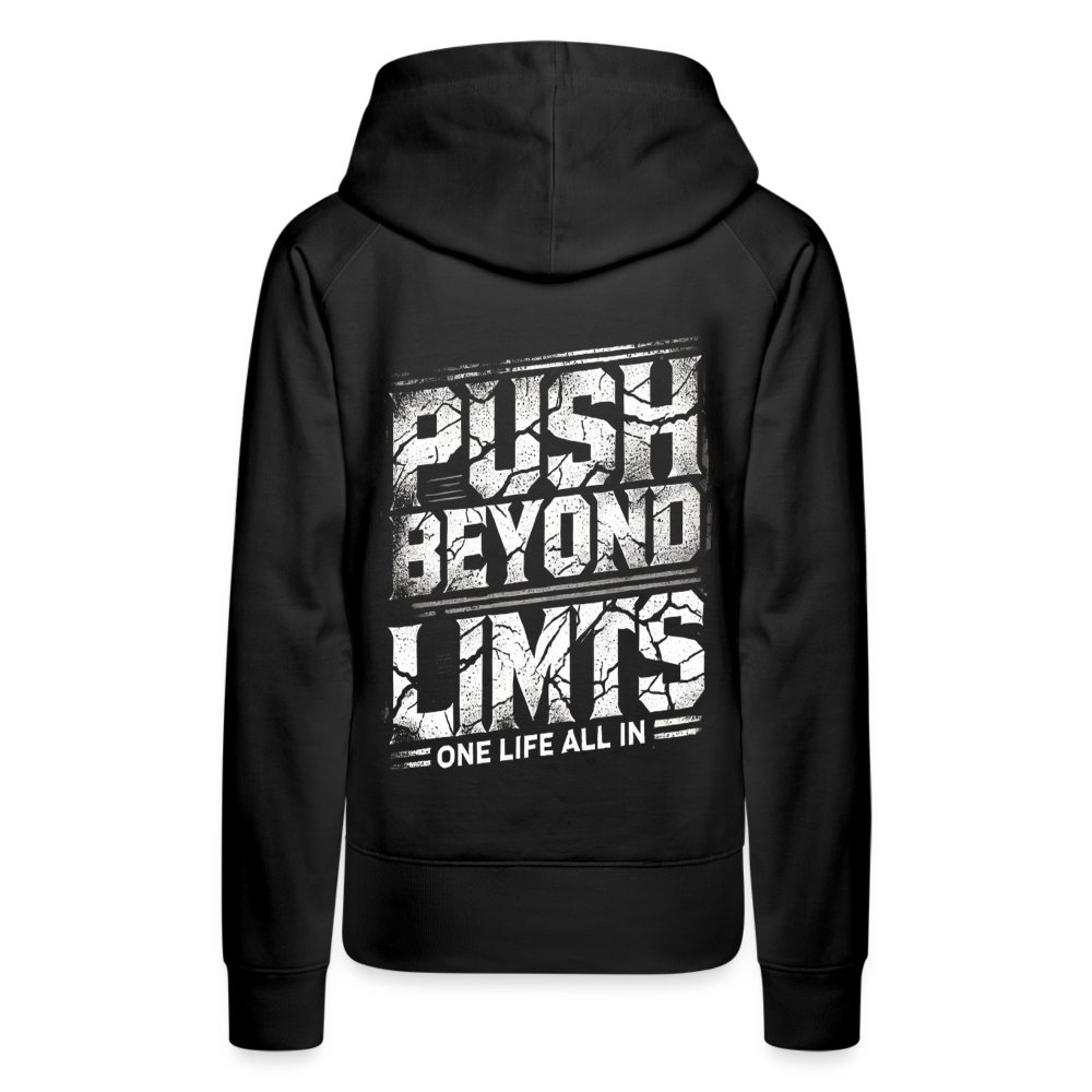 Women Hoodie Push Beyond Limits - Schwarz