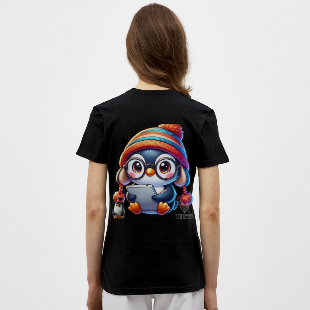 Women T-Shirt KasPenguin with Pad - Schwarz