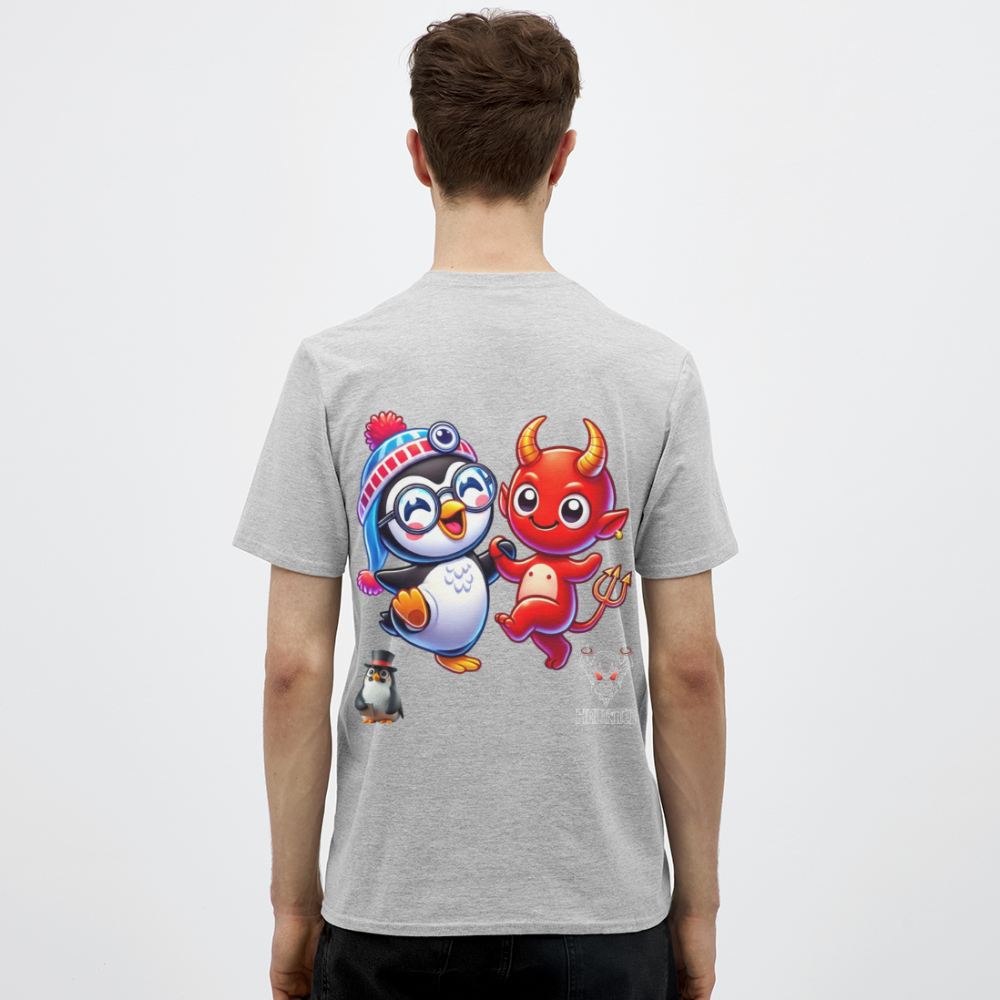 Men T-Shirt Dancing with Devil - Grau meliert