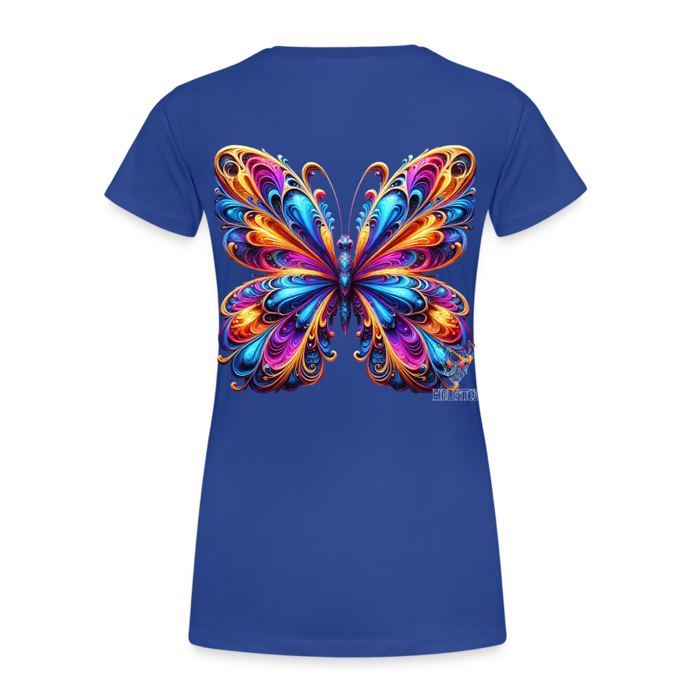 Woman T-Shirt Vibrant Butterfly Elegance - Königsblau