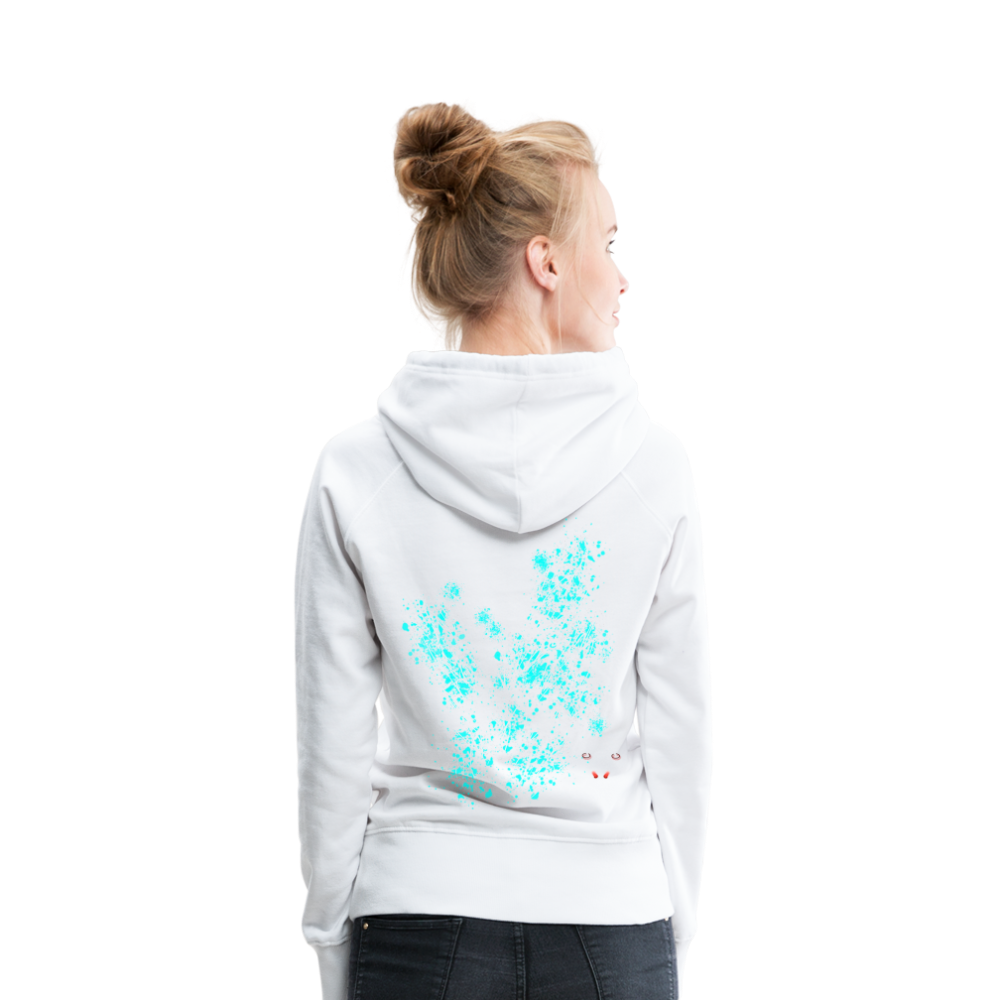 Women Hoodie Aqua Wings - Weiß
