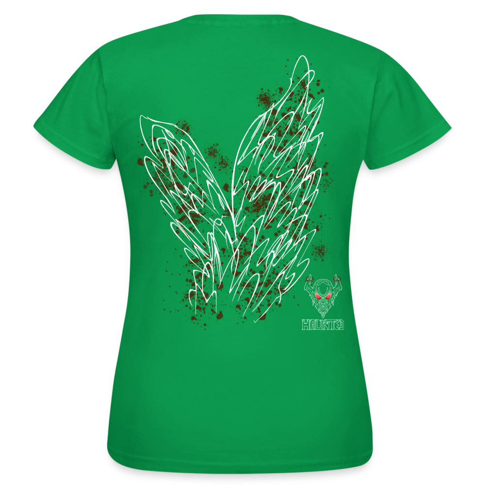 Women T-Shirt Brown Wings - Kelly Green
