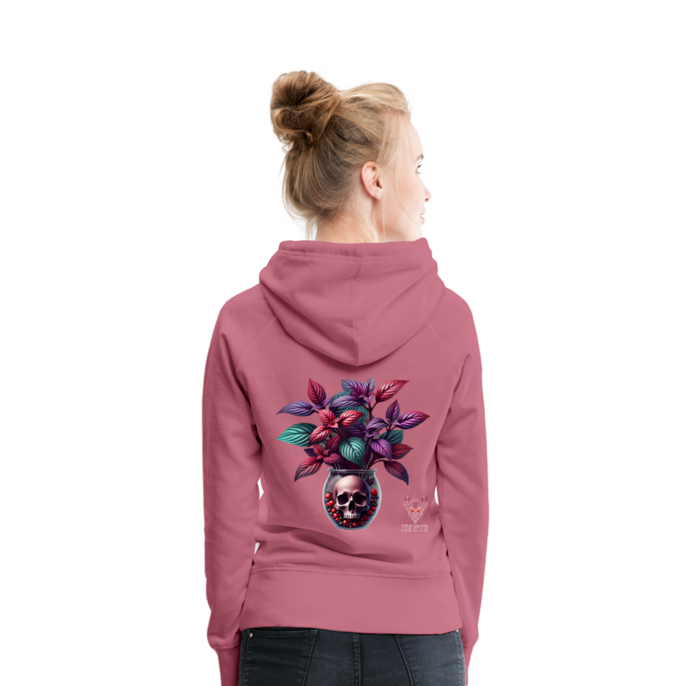 Woman Hoodie Skull Bloom Vase - Malve