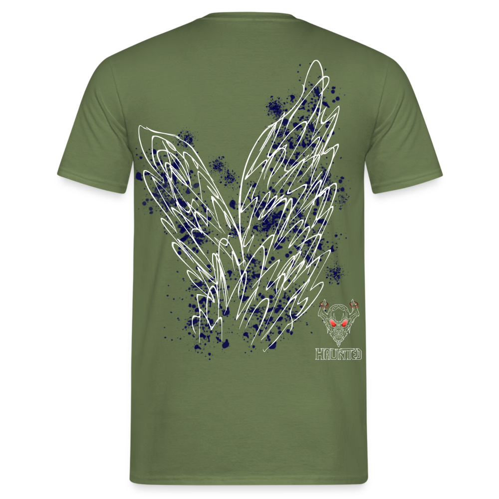 Men T-Shirt Dark Blue Wings - Militärgrün