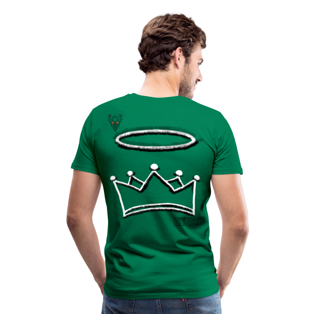 Man T-Shirt Crown and Ring Dark - Kelly Green