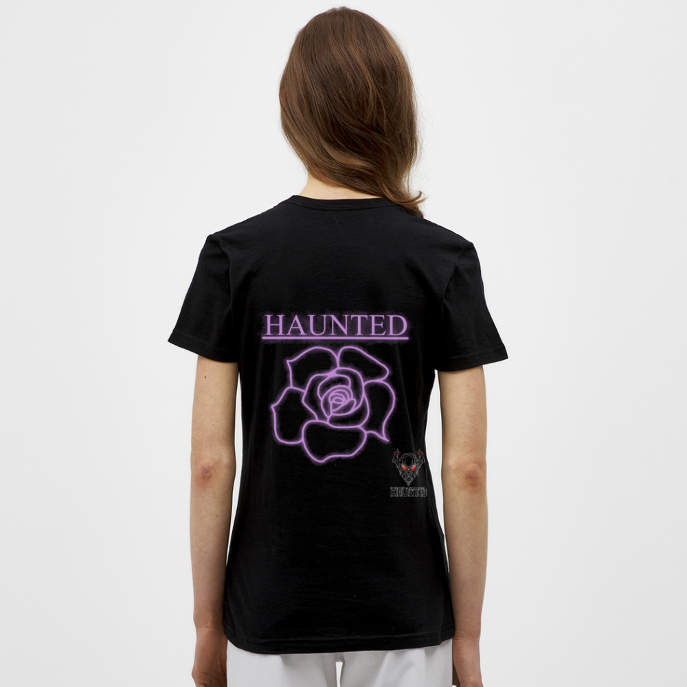 Women T-Shirt Light Pink Neon Rose - Schwarz
