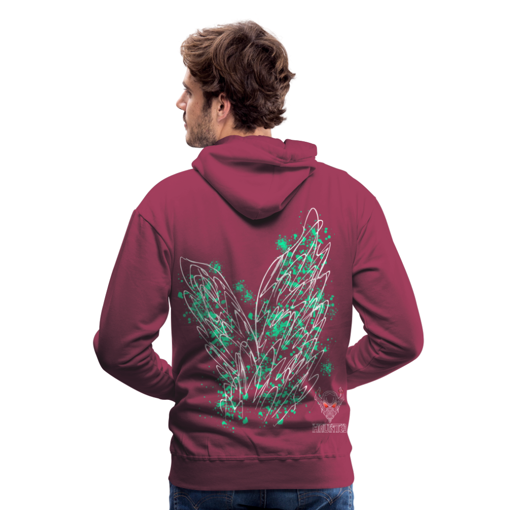 Men Hoodie Turquoise Wings - Bordeaux
