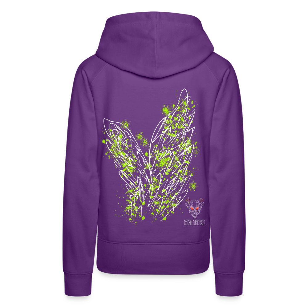 Women Hoodie Poison Green Wings - Purple